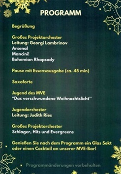 Weihnachtsfeierprogramm 2025